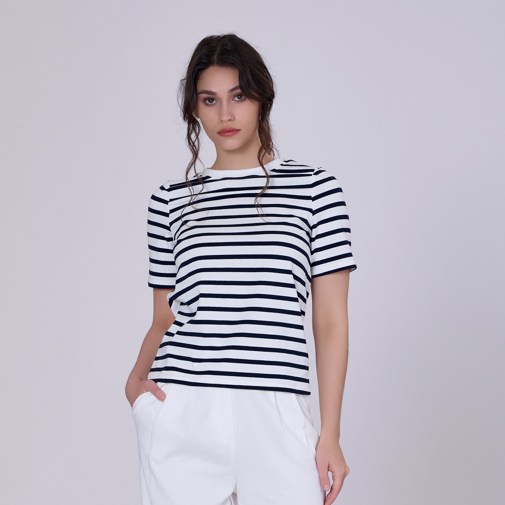 T-shirt marinière en coton