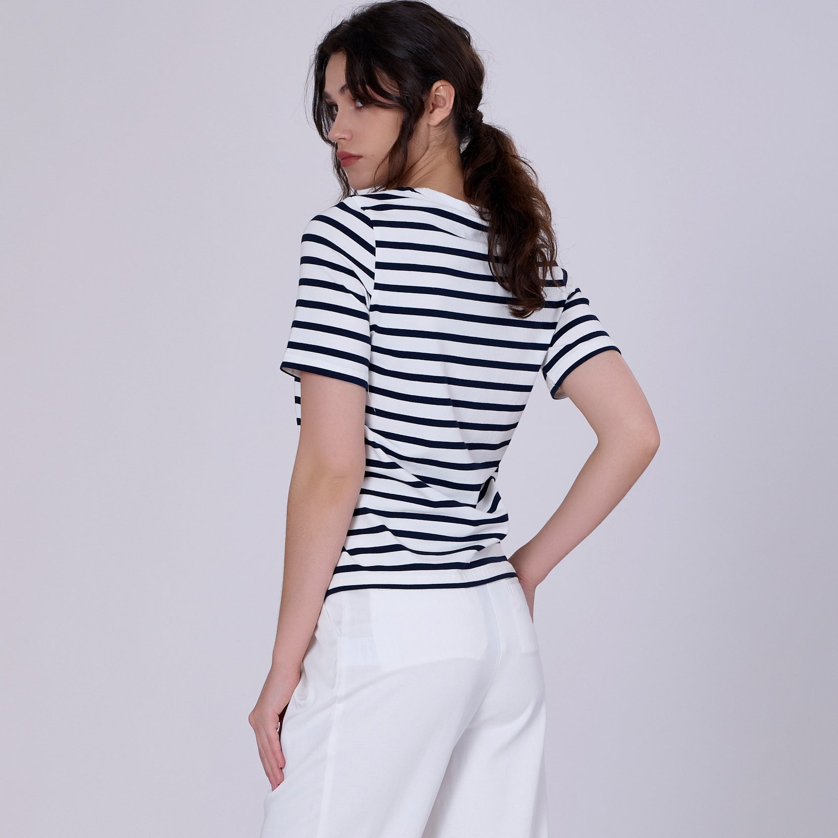 T-shirt marinière en coton