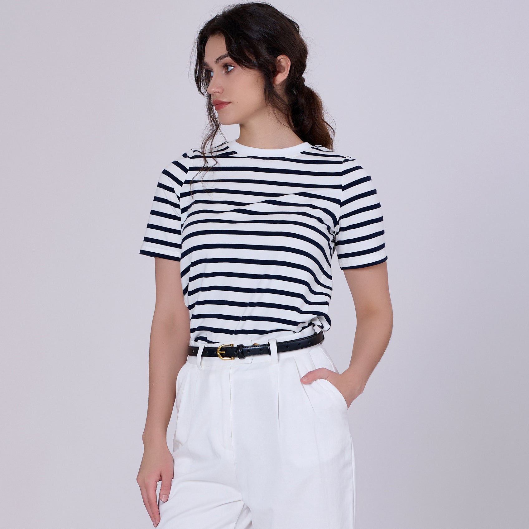 T-shirt marinière en coton