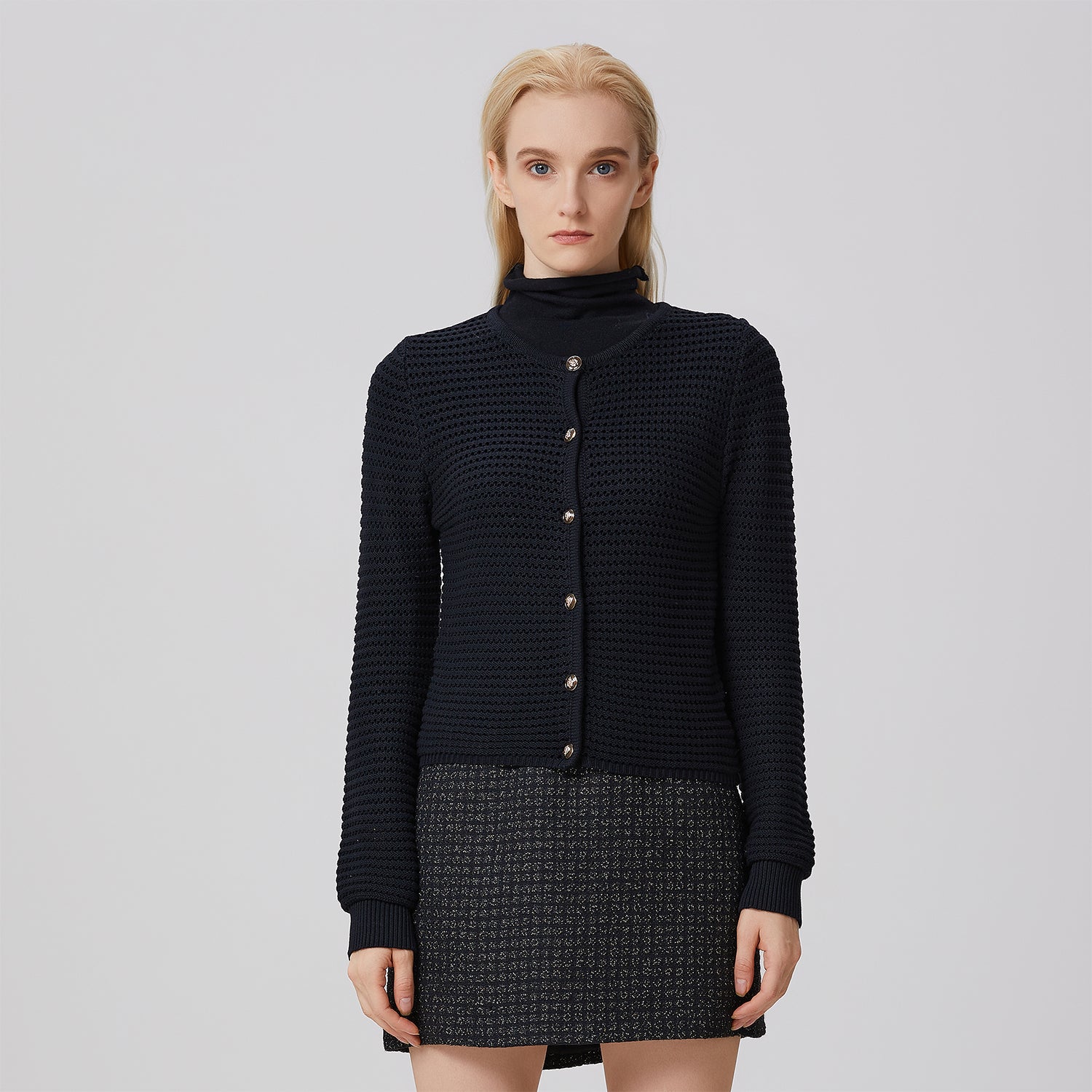 Cardigan en maille texturée
