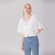 Gilet boutonné en maille légère