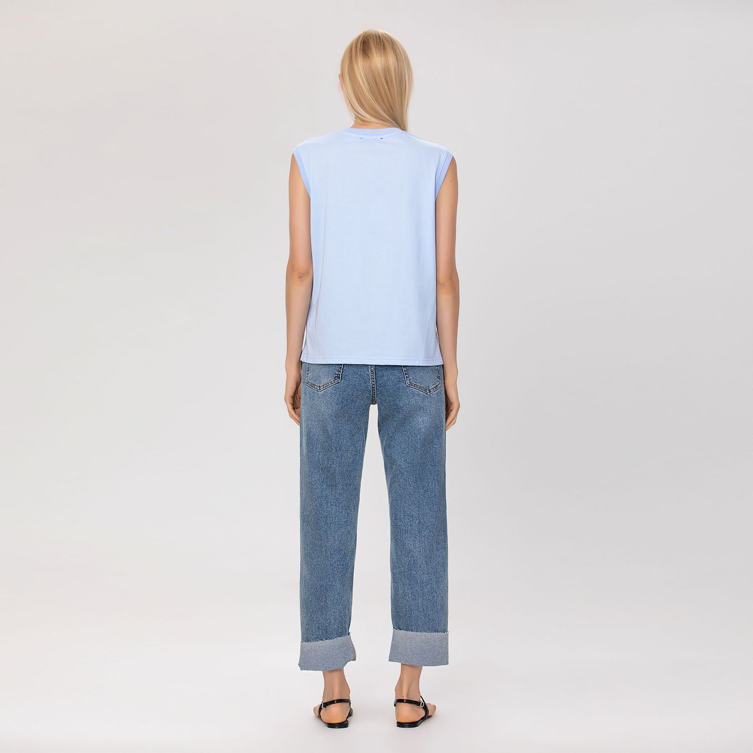 Débardeur sans manches en coton mélangé