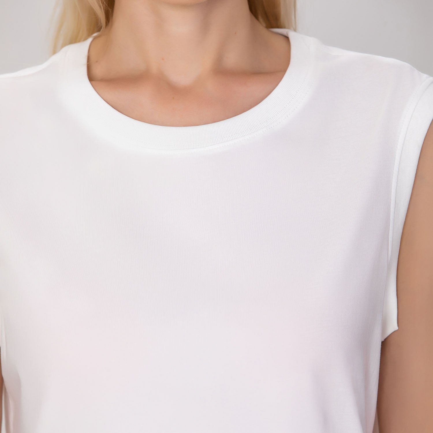 Débardeur sans manches en coton mélangé