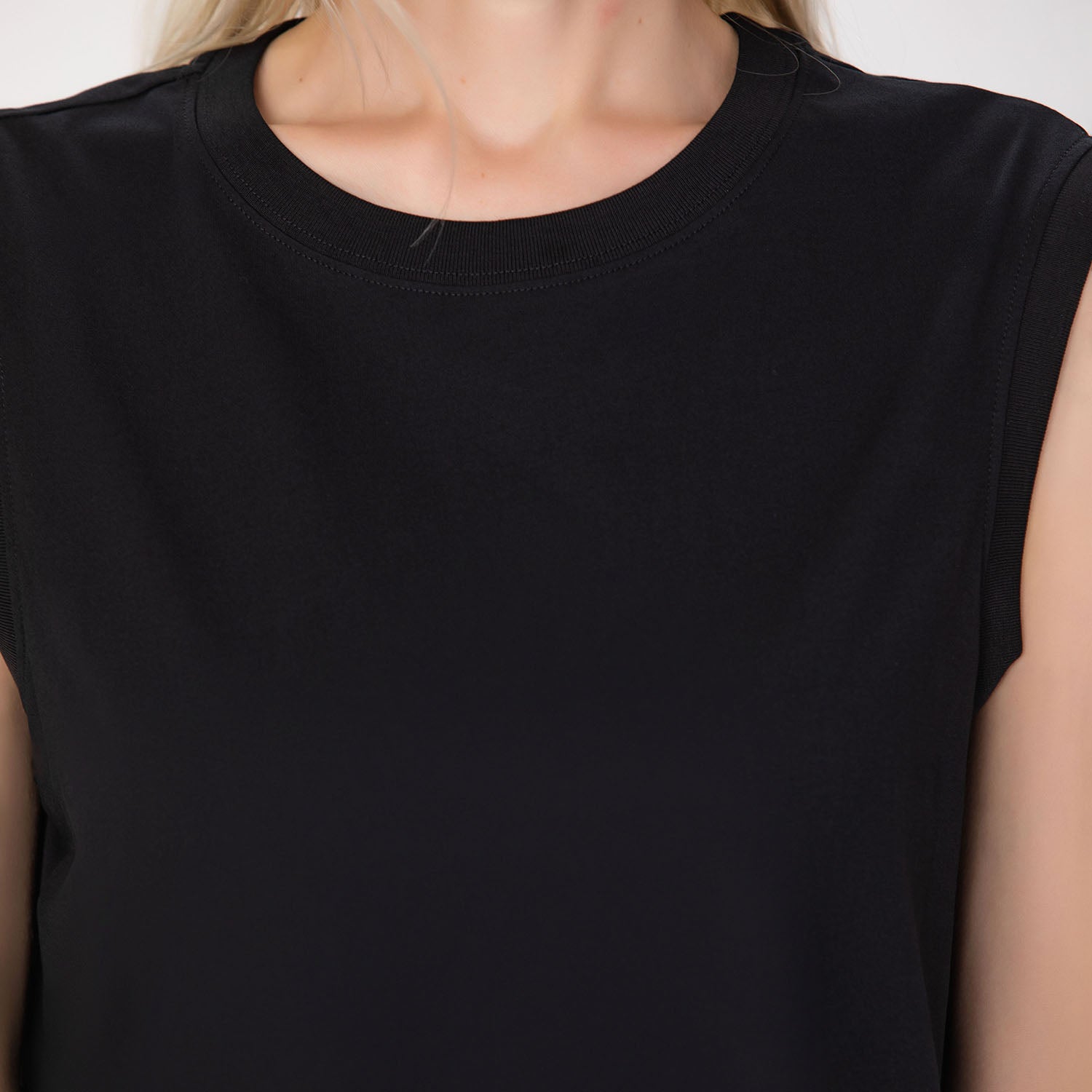 Débardeur sans manches en coton mélangé