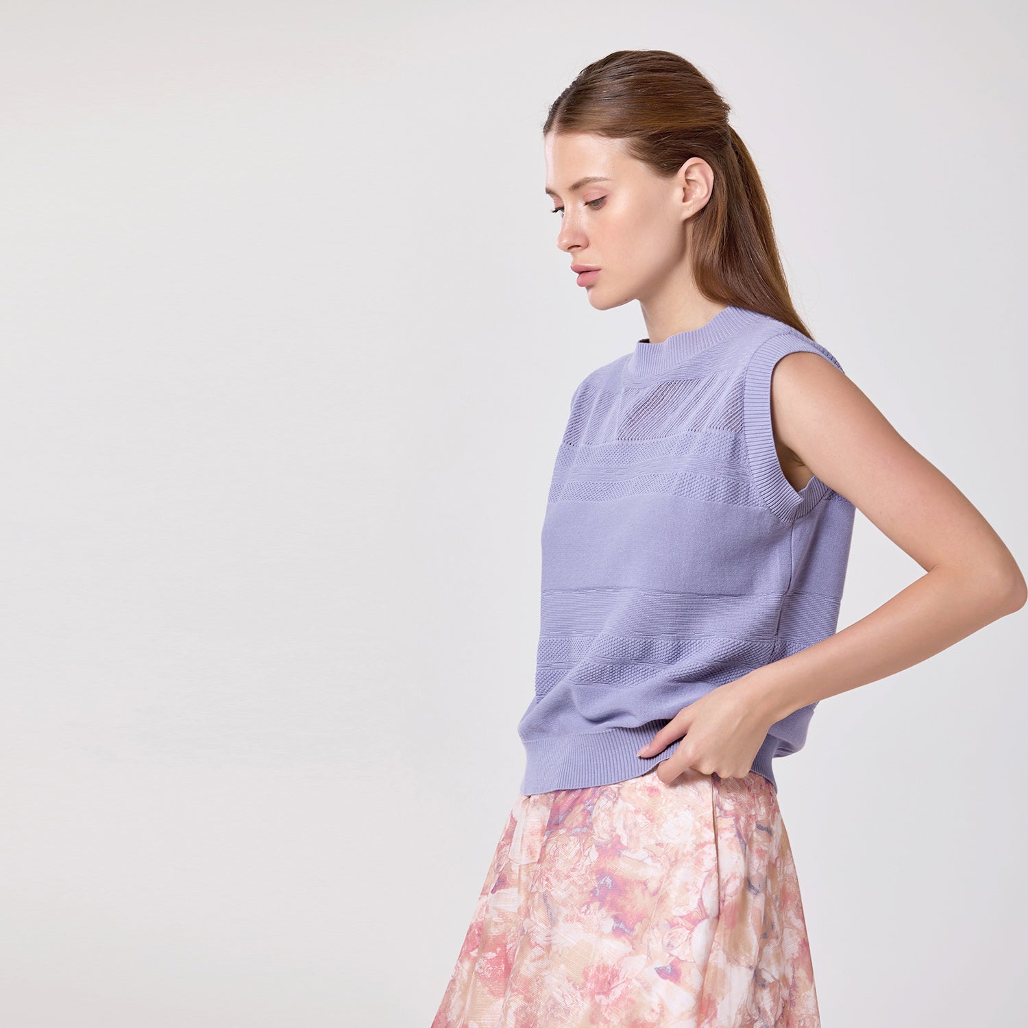 Top en maille sans manches