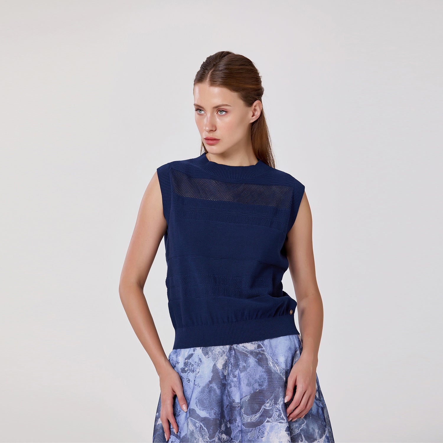 Top en maille sans manches