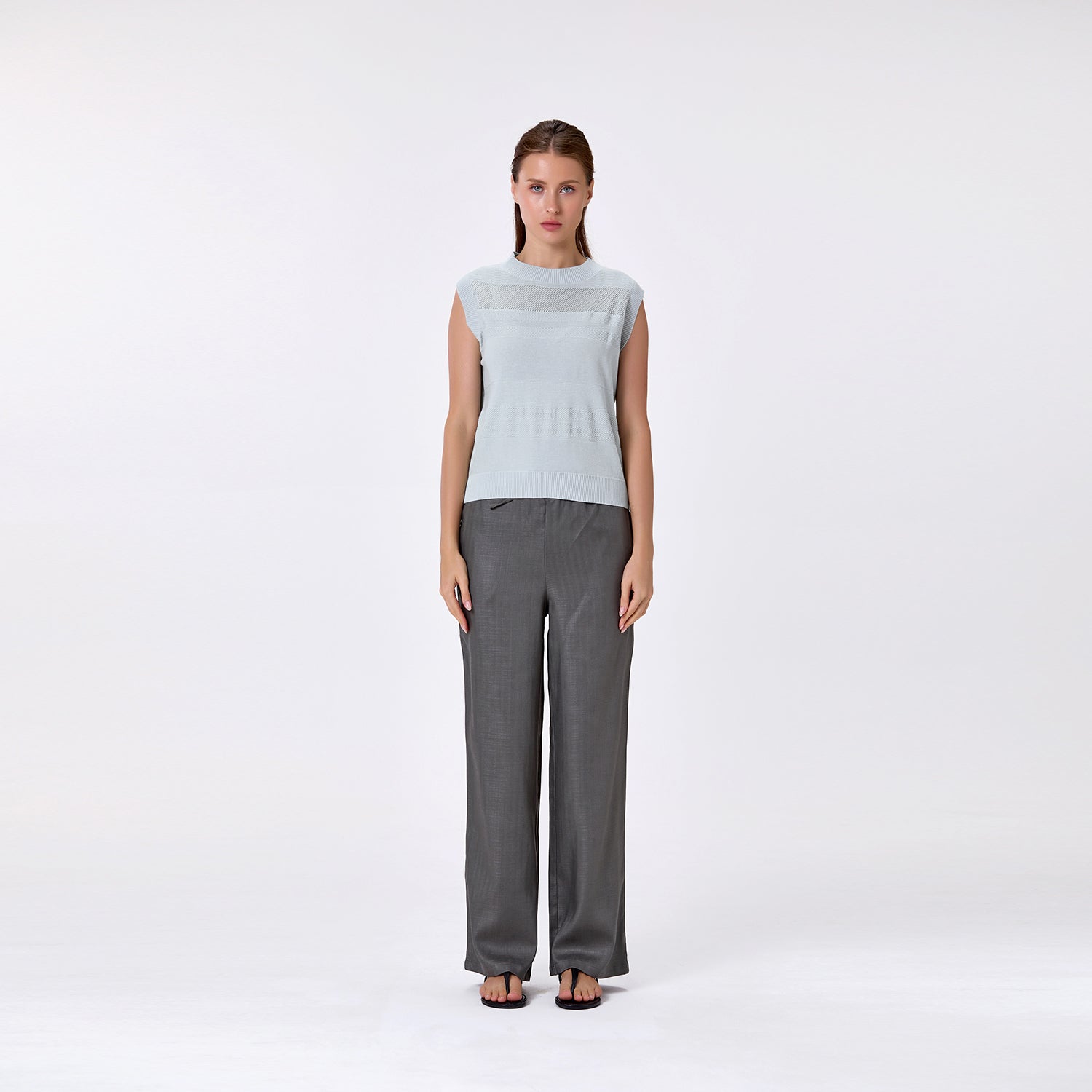 Top en maille sans manches