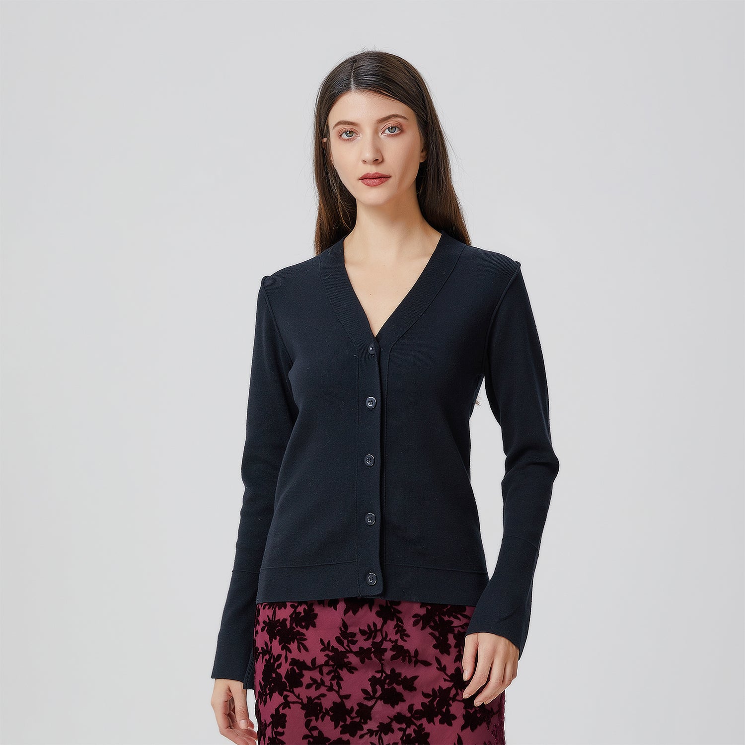 Cardigan à encoluve V