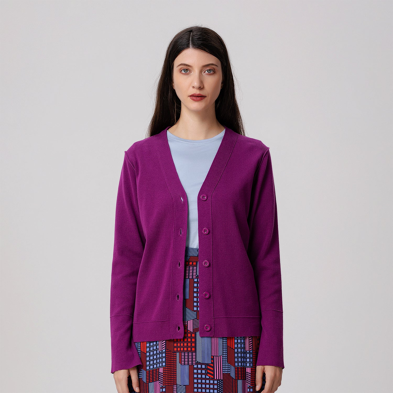 Cardigan à encoluve V