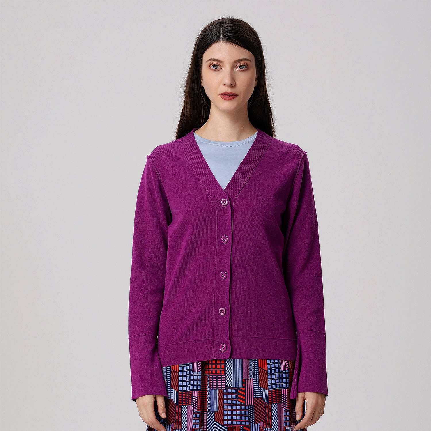 Cardigan à encoluve V