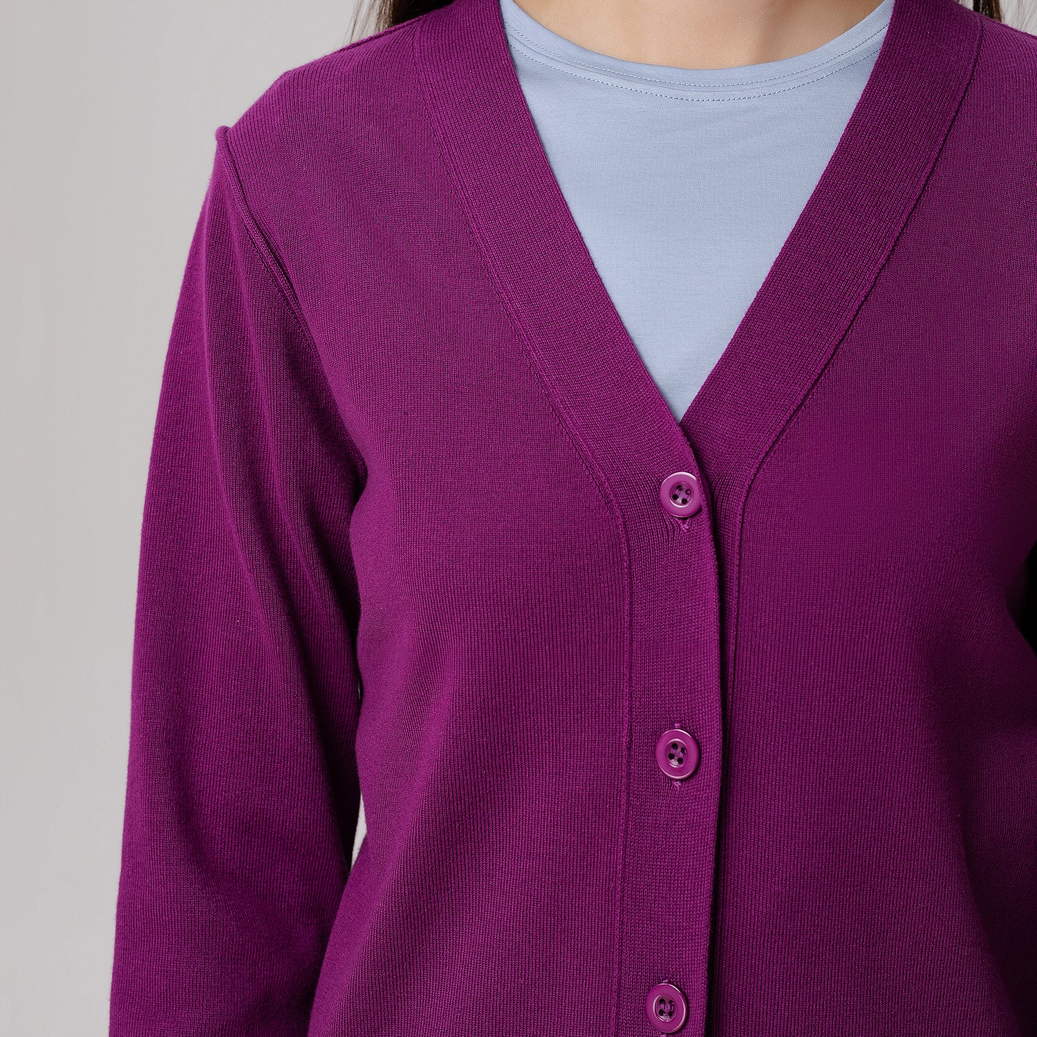 Cardigan à encoluve V