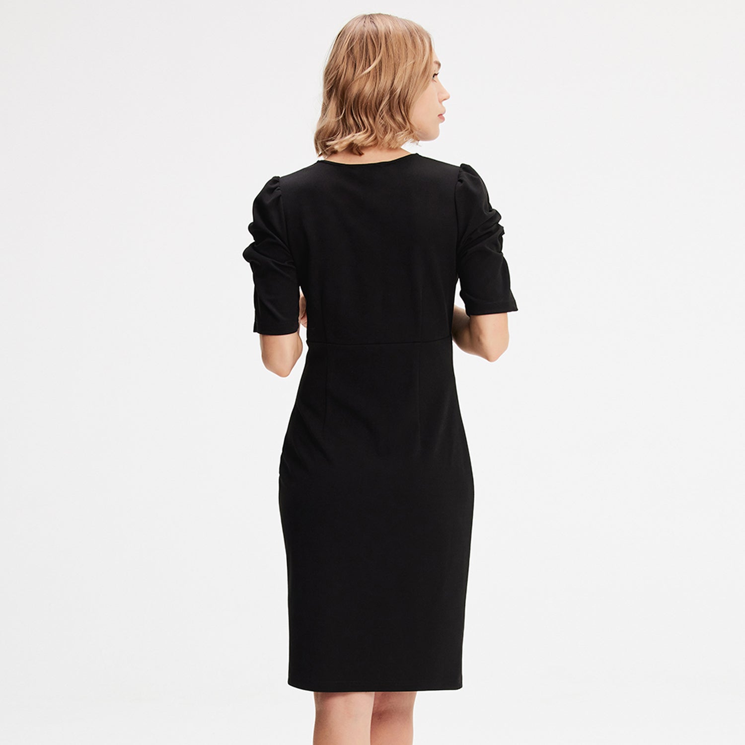 Robe jersey à zip coté