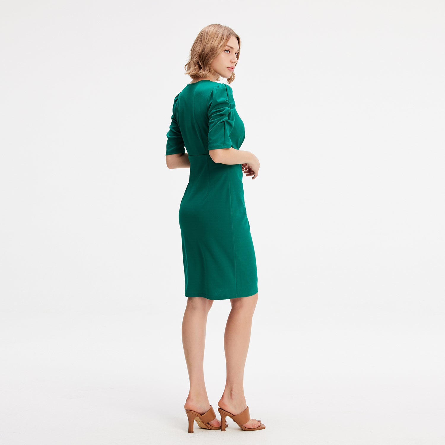 Robe jersey à zip coté