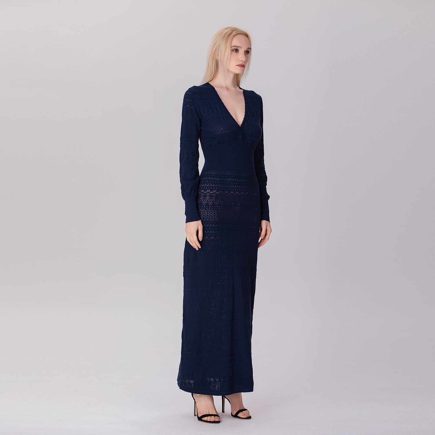 Robe longue à col ouvert