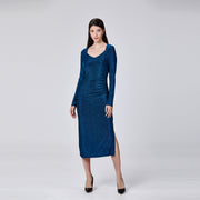Robe ajustée en jersey à fronces sur le côté