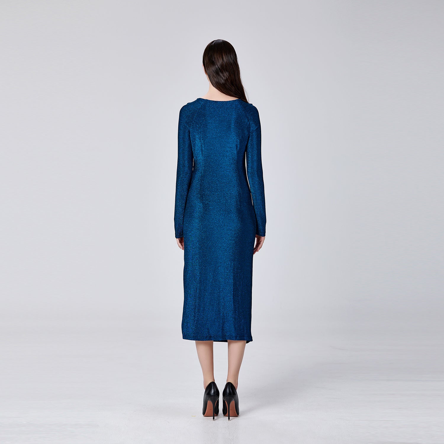 Robe ajustée en jersey à fronces sur le côté