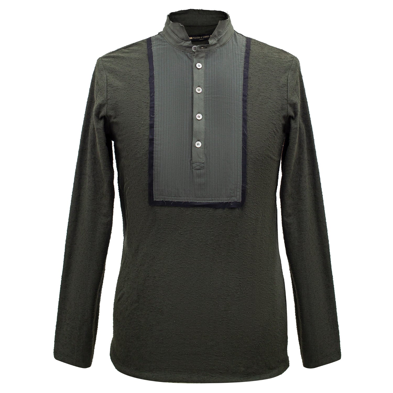 T-shirt Manches Longues à Plastron Surpiqué