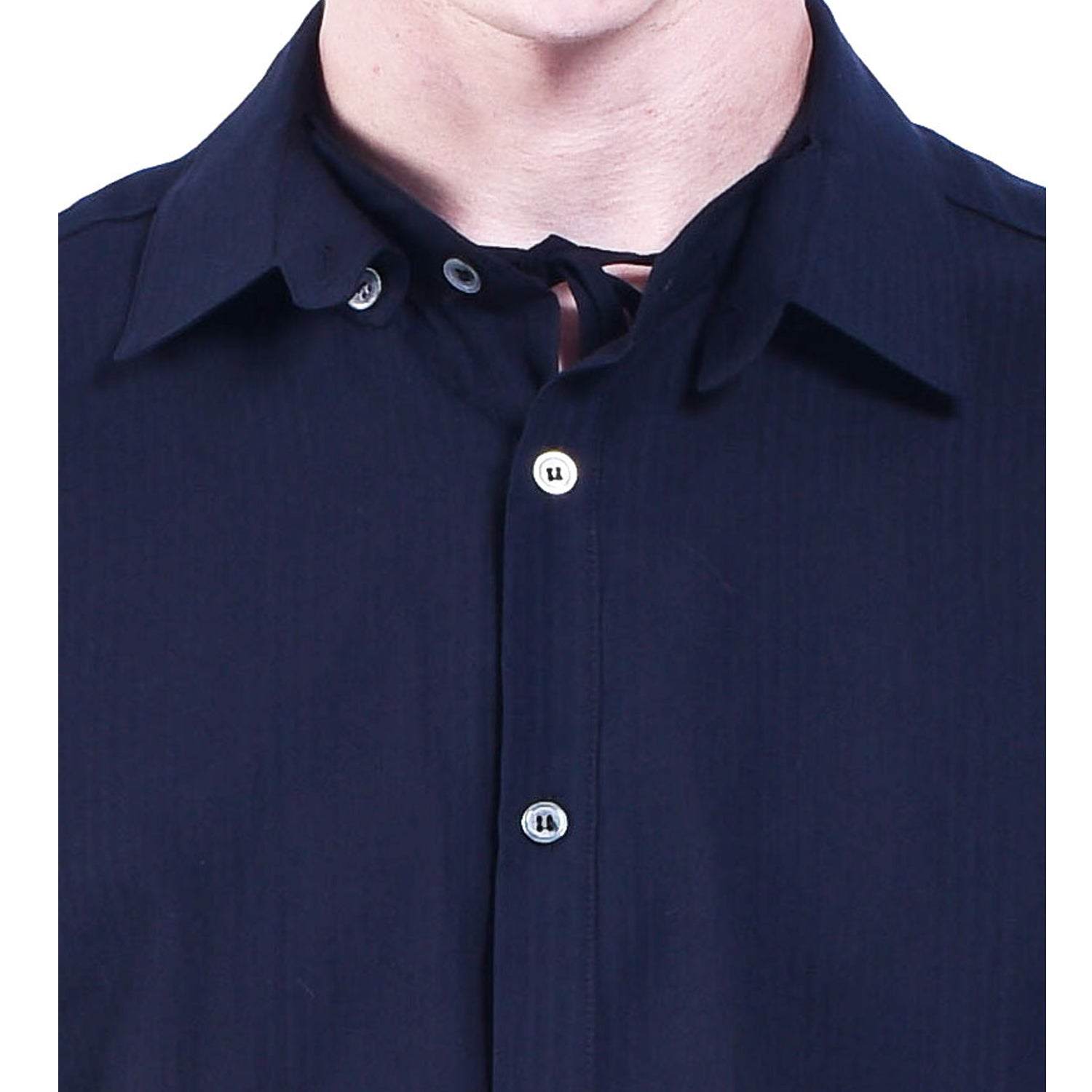 Chemise à manches longues avec double col amovible