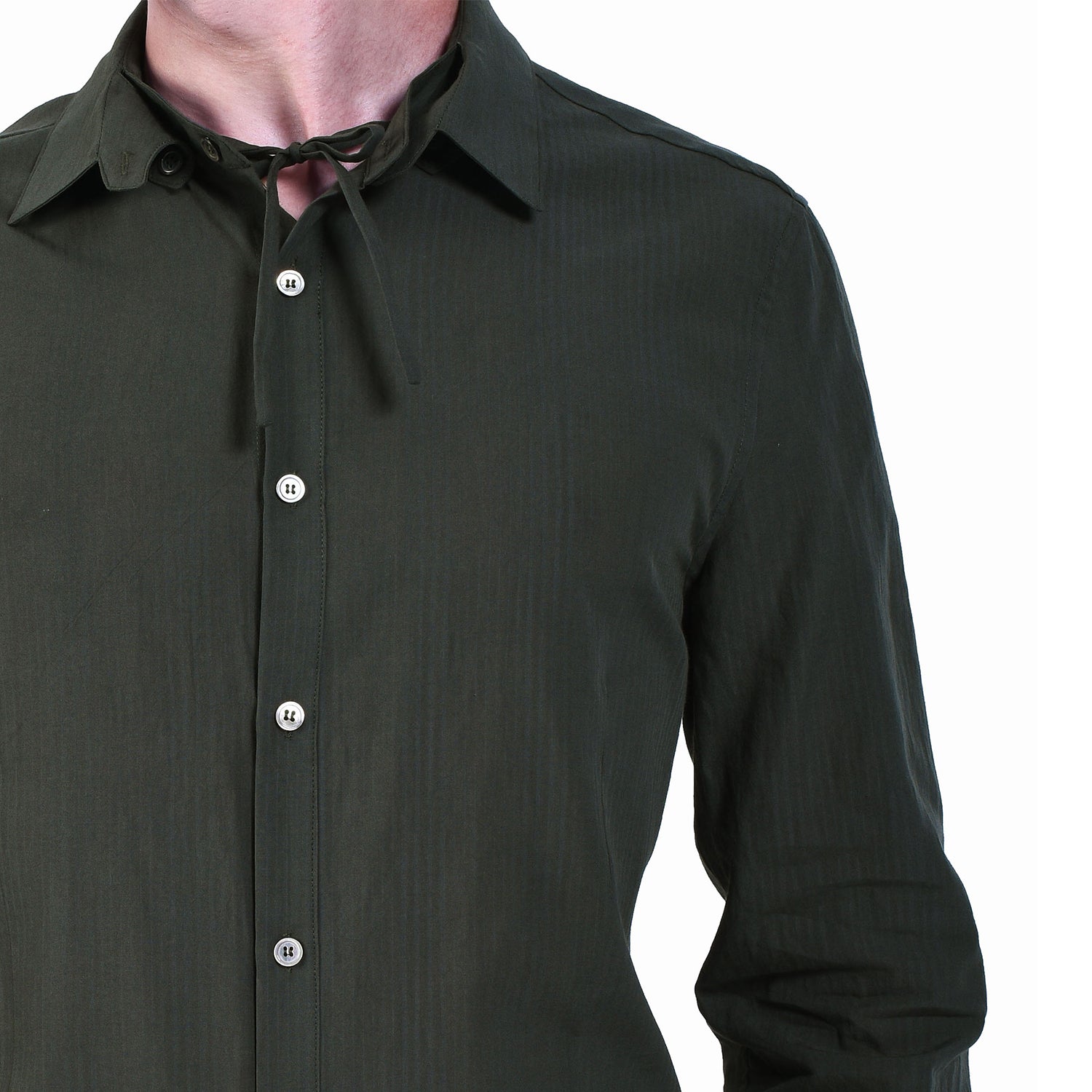 Chemise à manches longues avec double col amovible