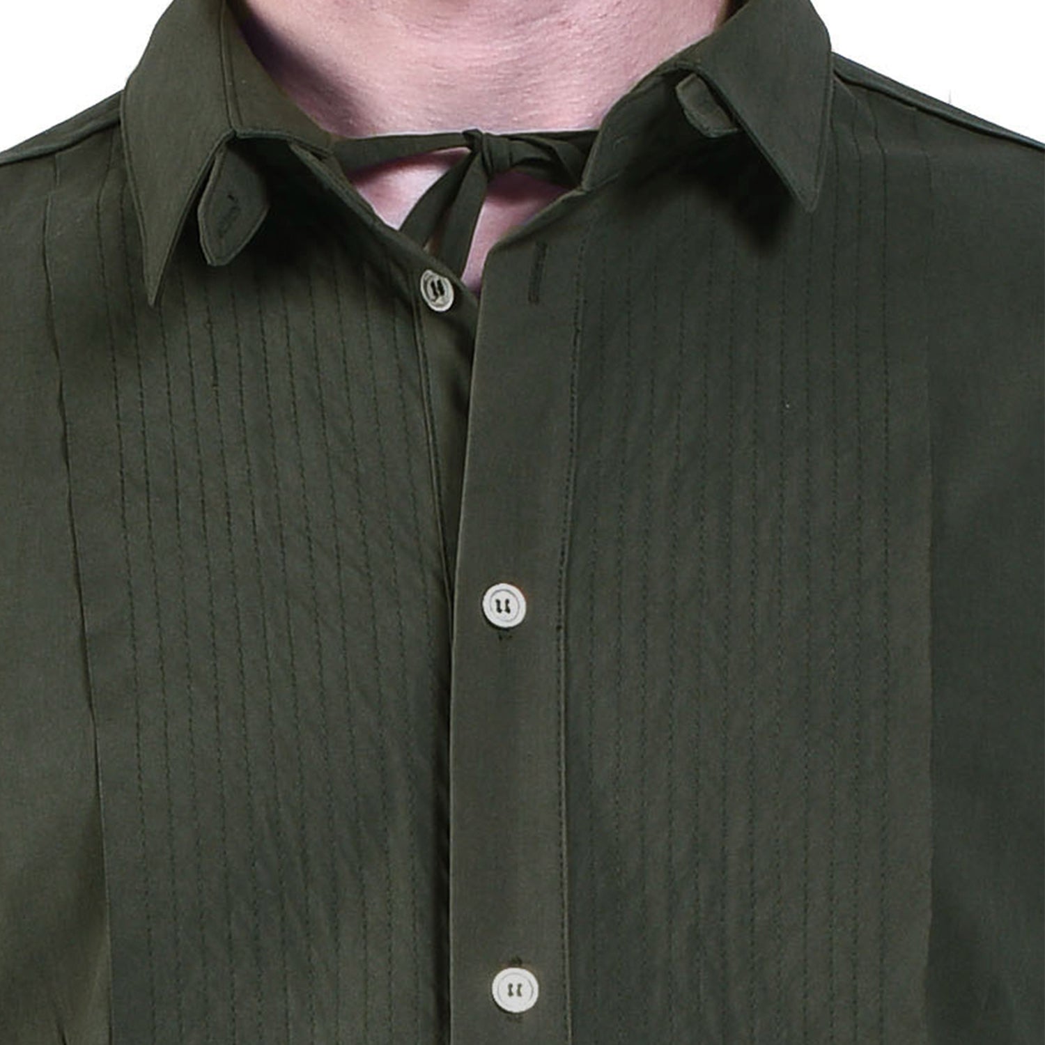 Chemise avec plastron surpiqué et col amovible