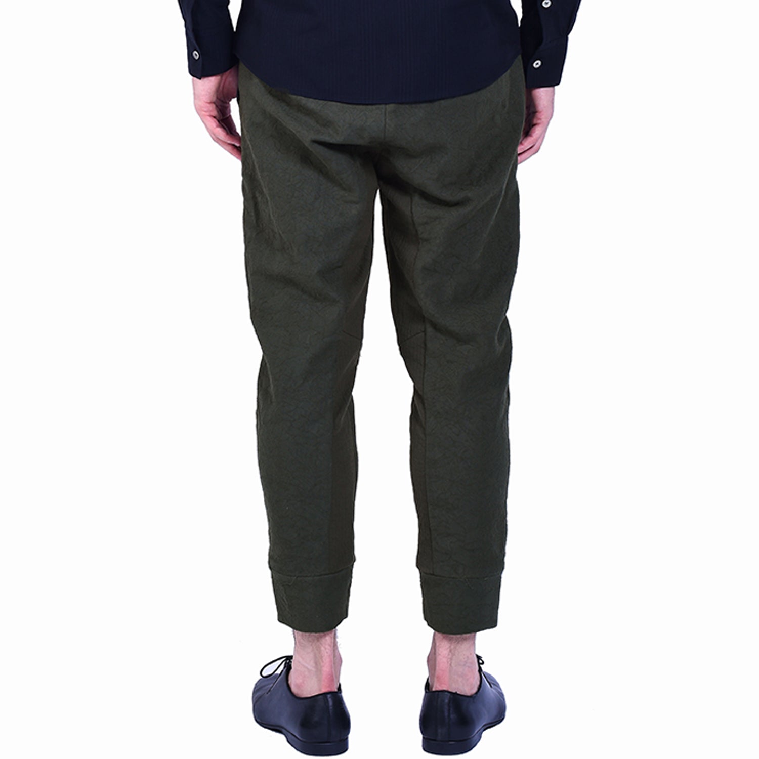 Pantalon fuselé en jacquard de coton