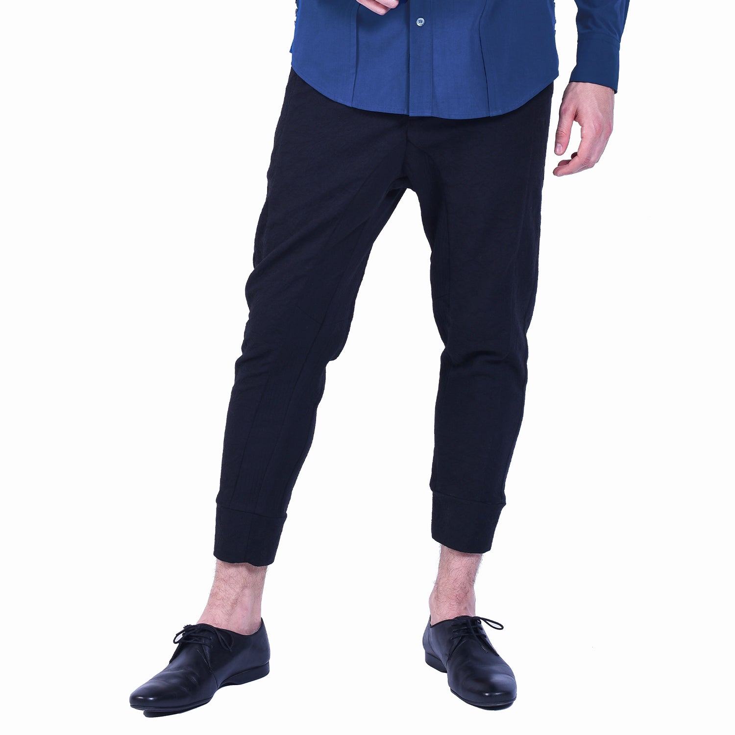 Pantalon fuselé en jacquard de coton