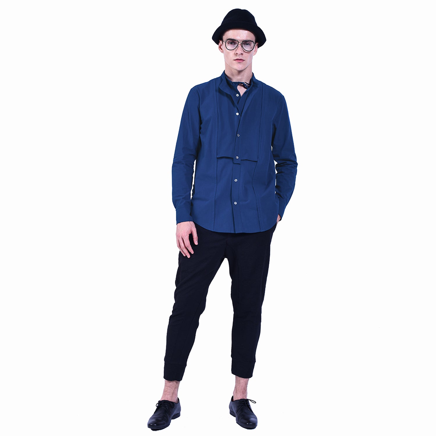 Pantalon fuselé en jacquard de coton