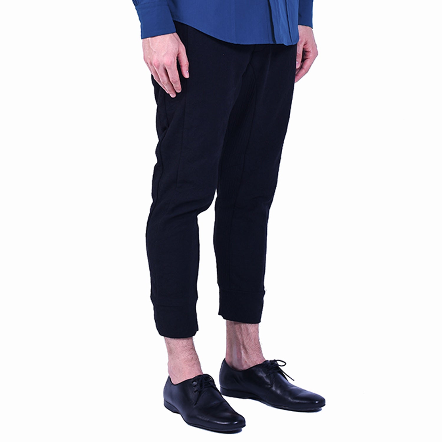 Pantalon fuselé en jacquard de coton