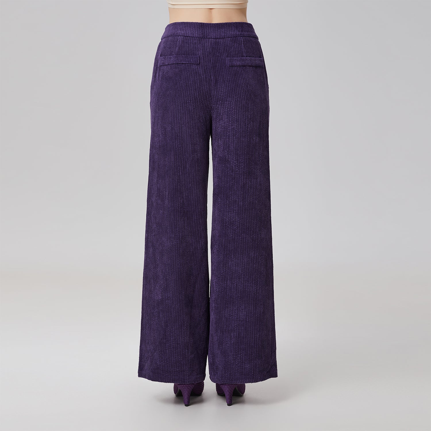 Pantalon droit en velours