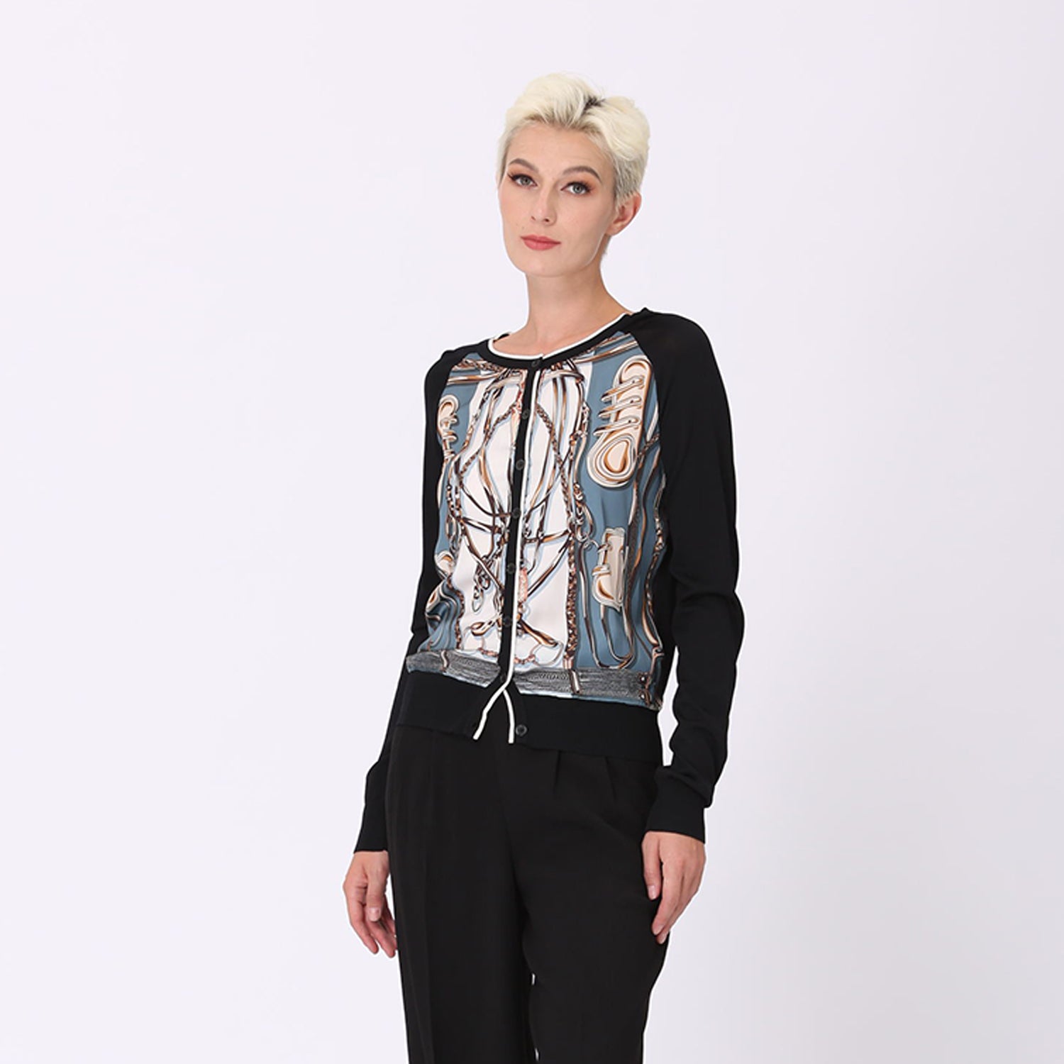 Cardigan à imprimé devant