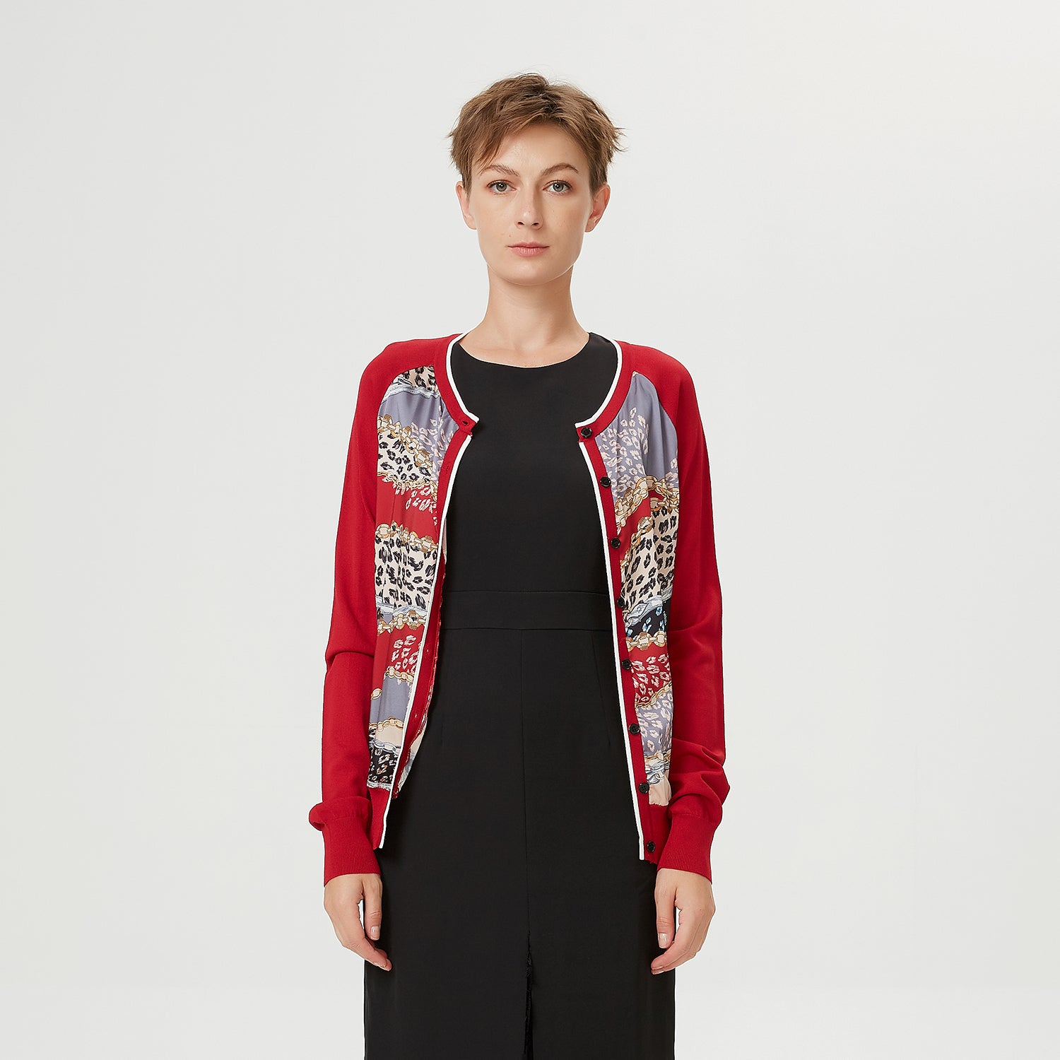 Cardigan à imprimé devant