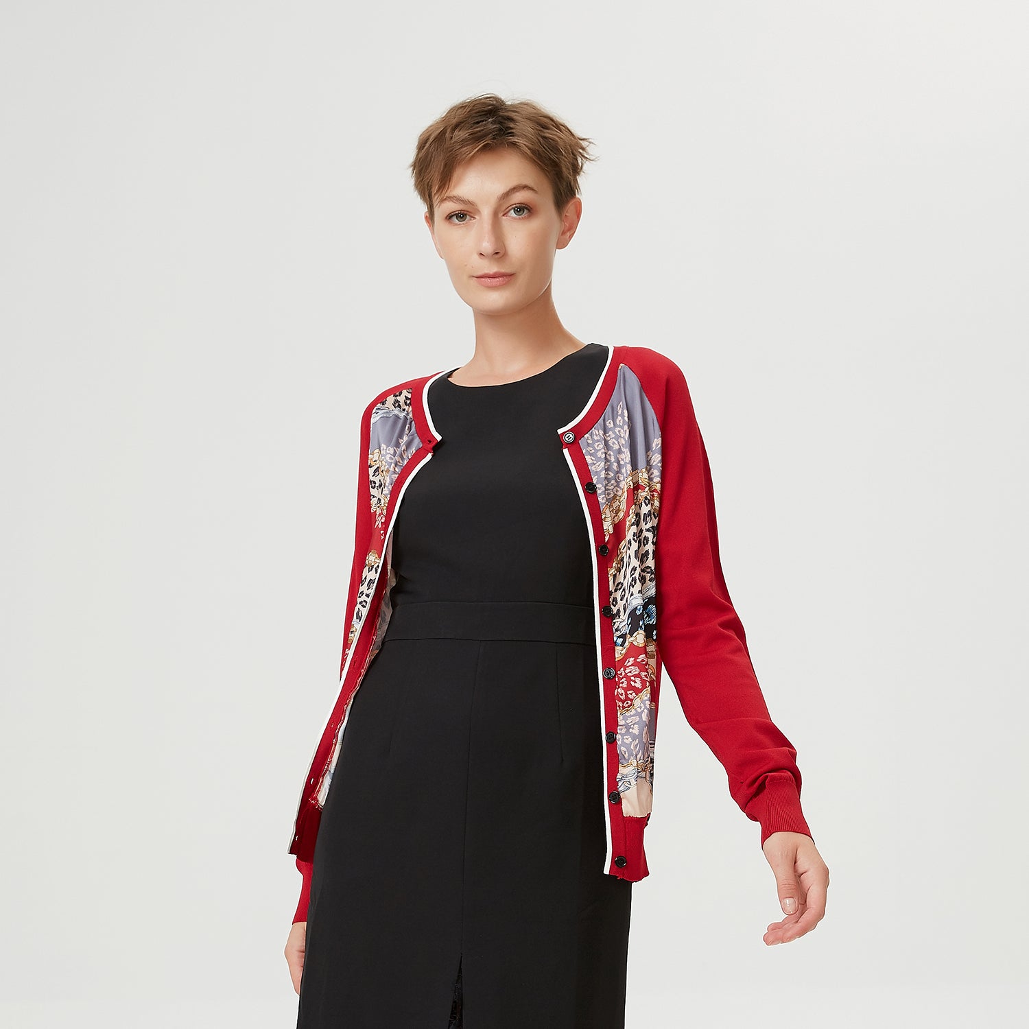 Cardigan à imprimé devant