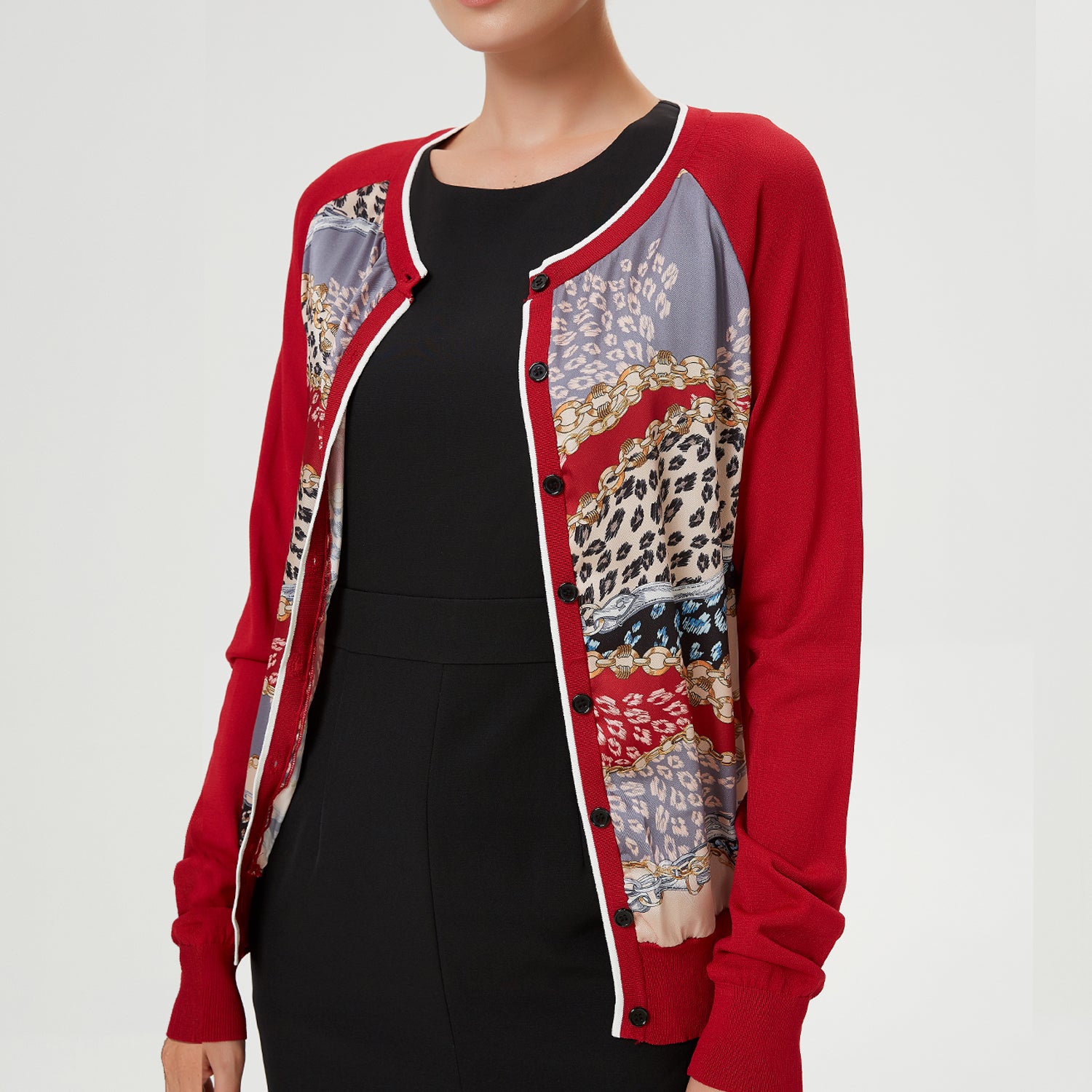 Cardigan à imprimé devant