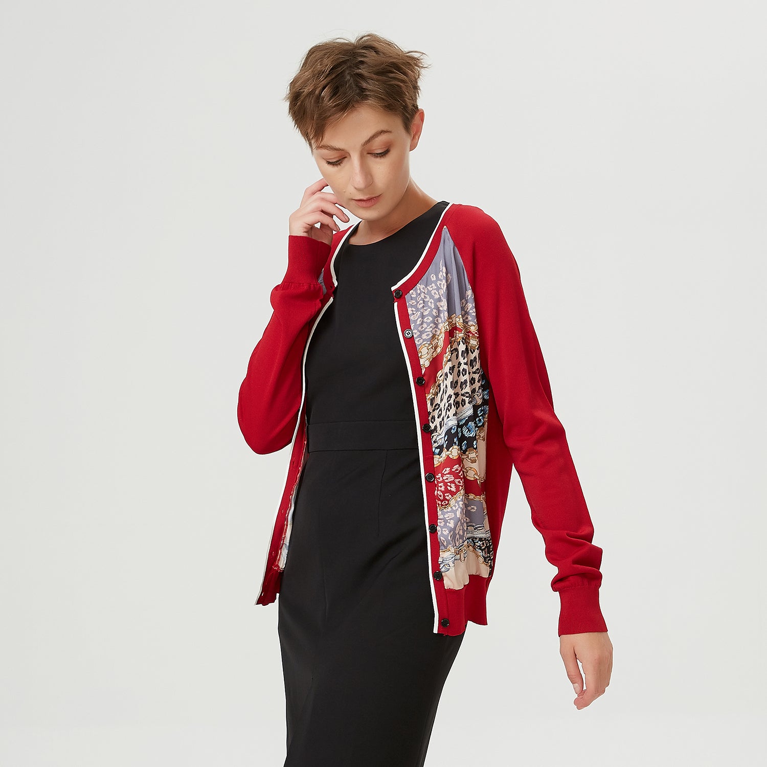 Cardigan à imprimé devant