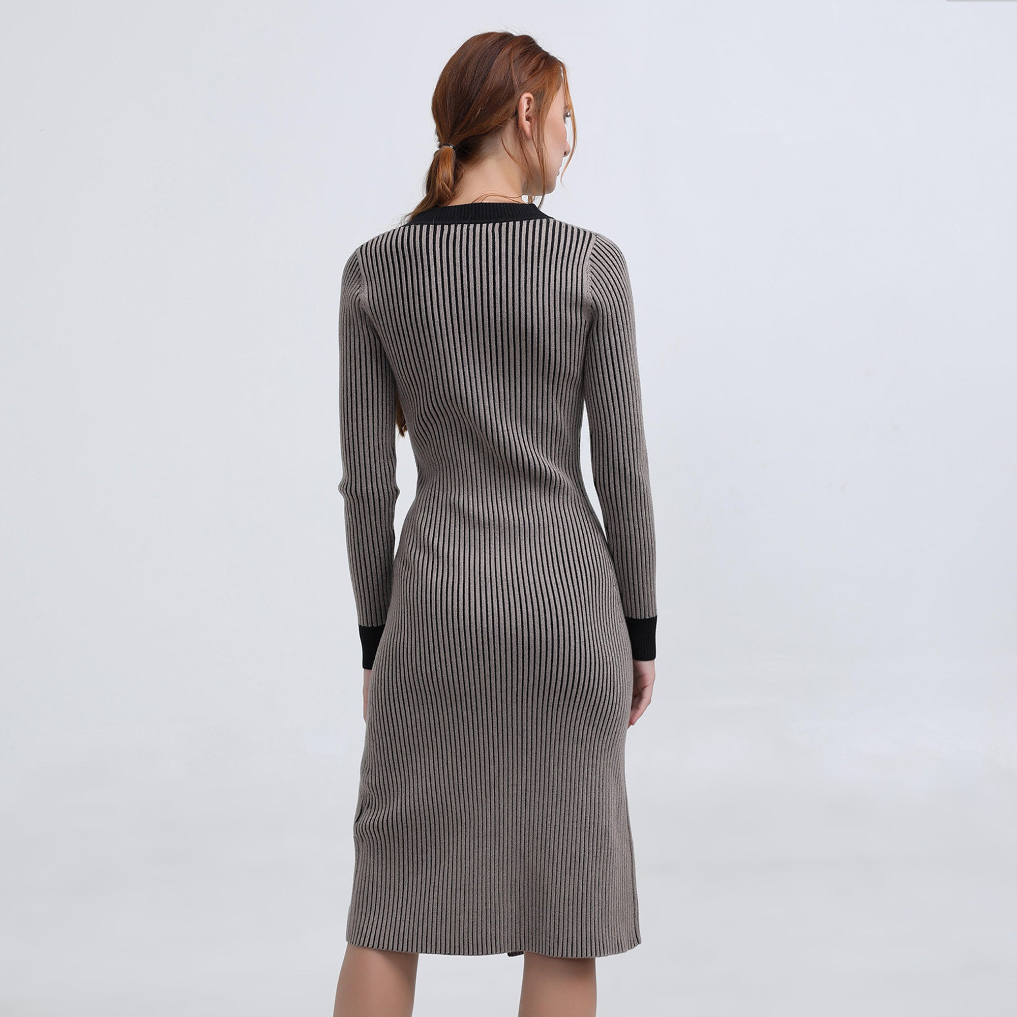 Robe-Pull Col V bi- color