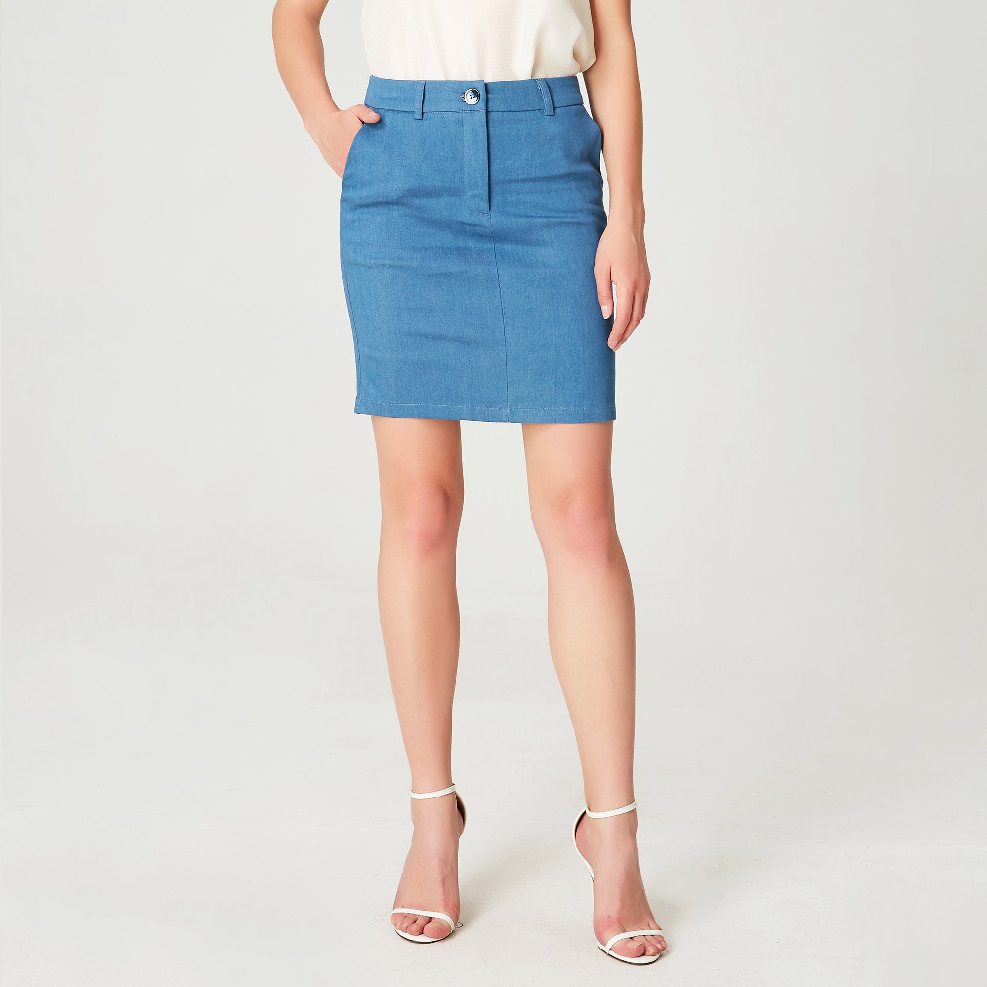 Jupe courte jean stretch denim