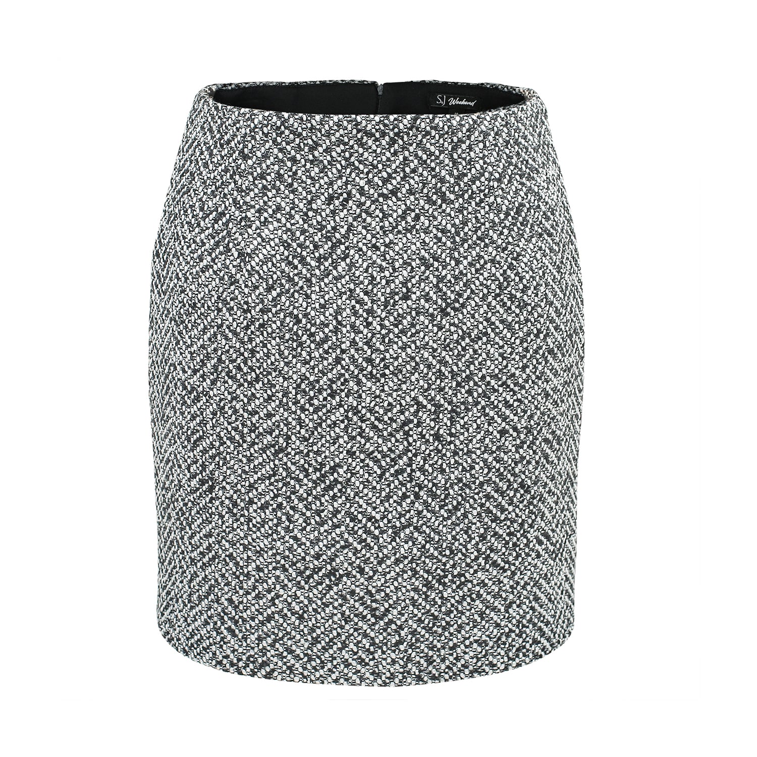 Jupe courte droite tweed
