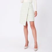 Jupe asymétrique en tweed