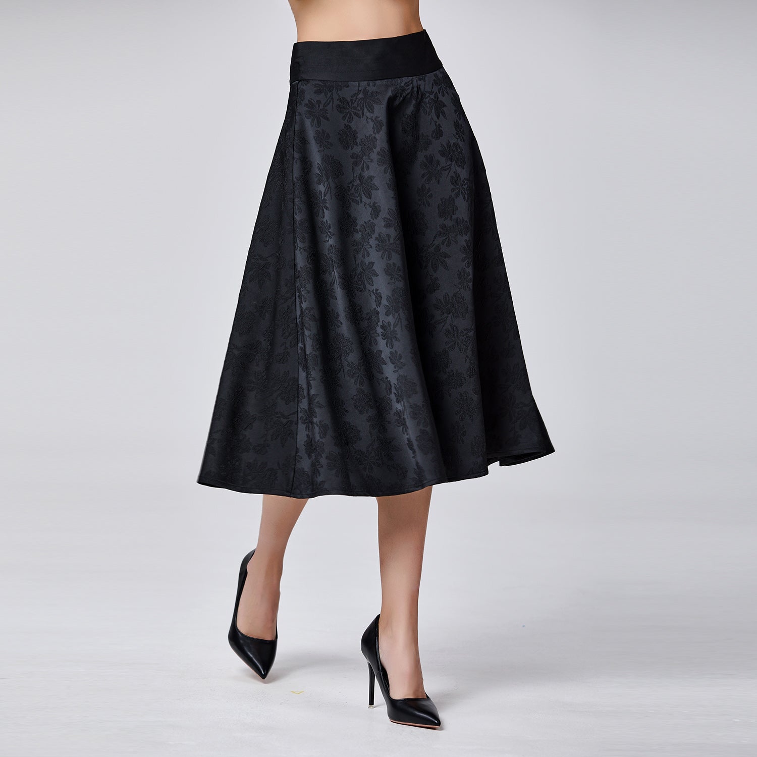 Jupe évasée en jacquard
