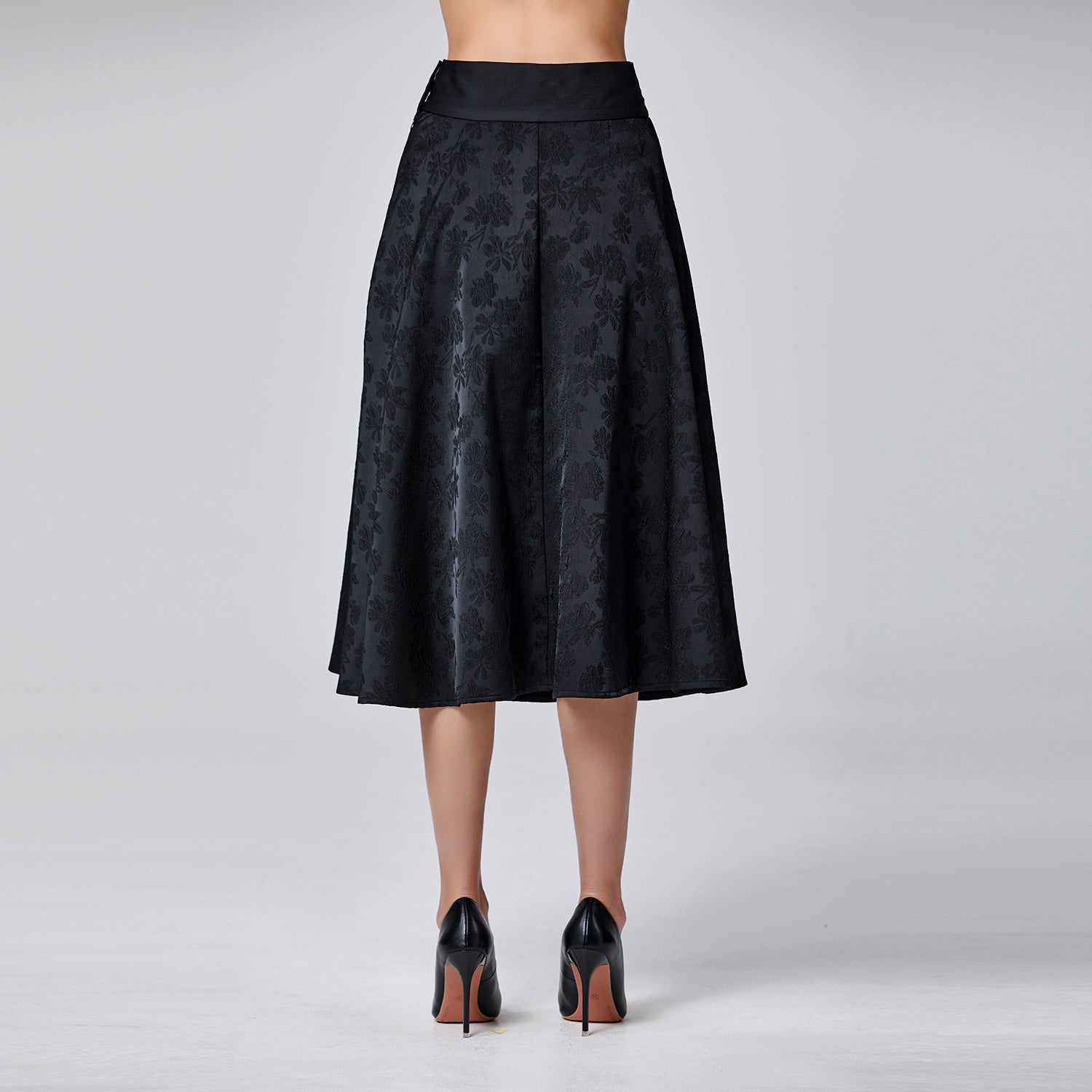 Jupe évasée en jacquard