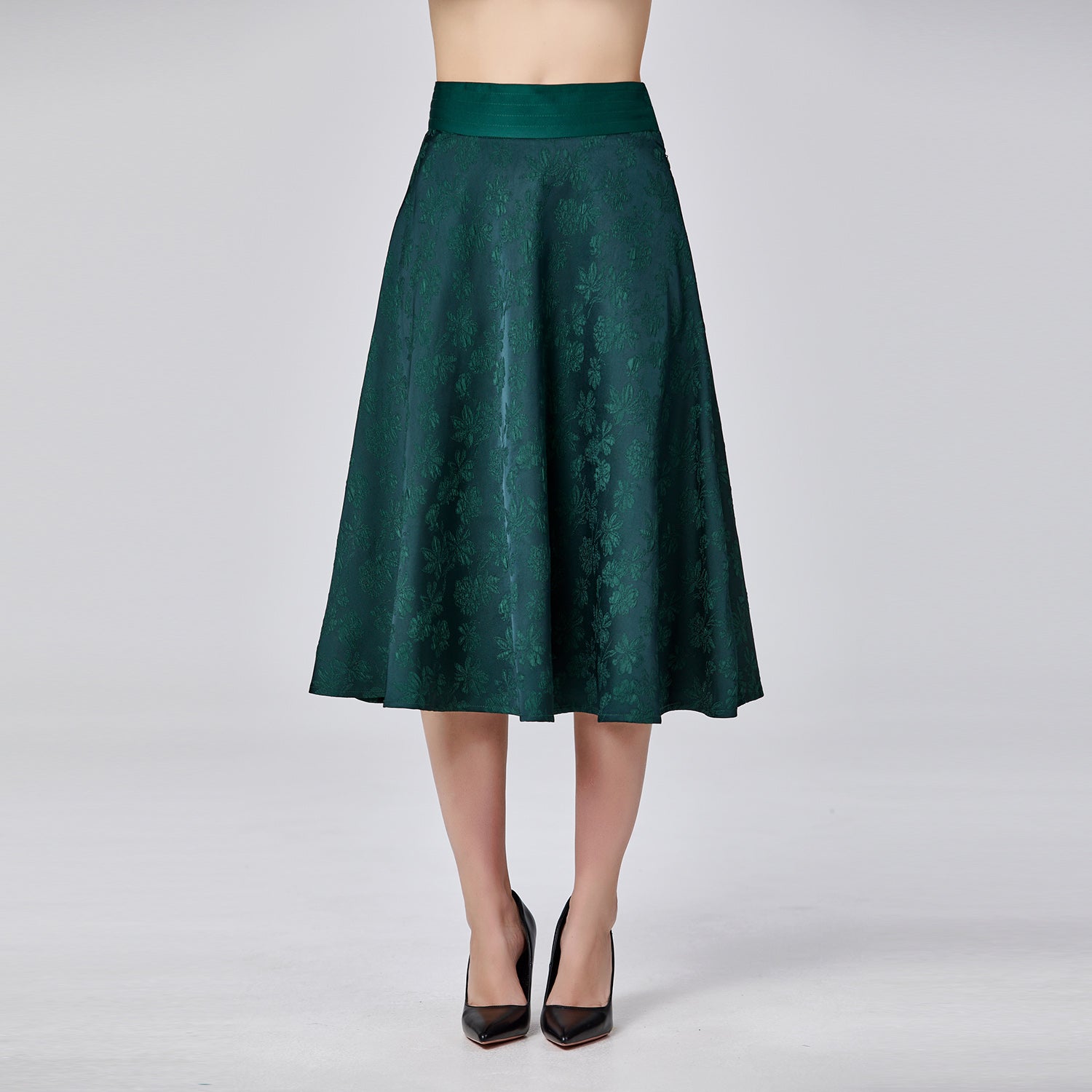 Jupe évasée en jacquard