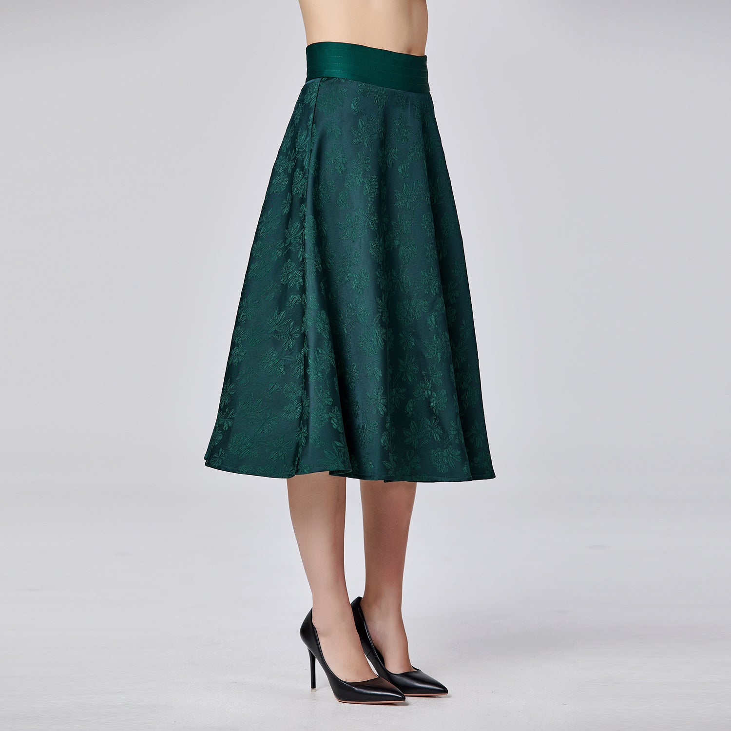 Jupe évasée en jacquard