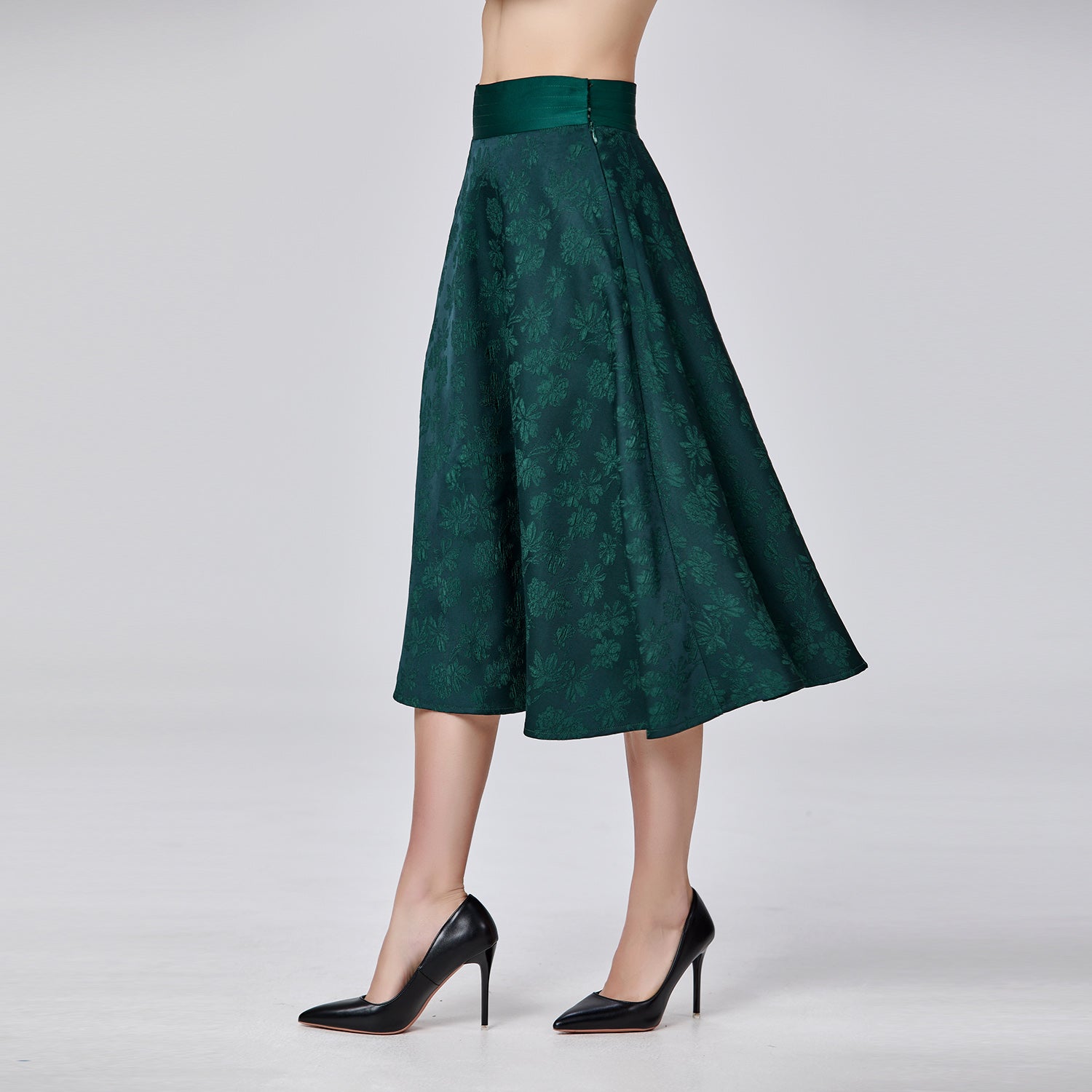 Jupe évasée en jacquard
