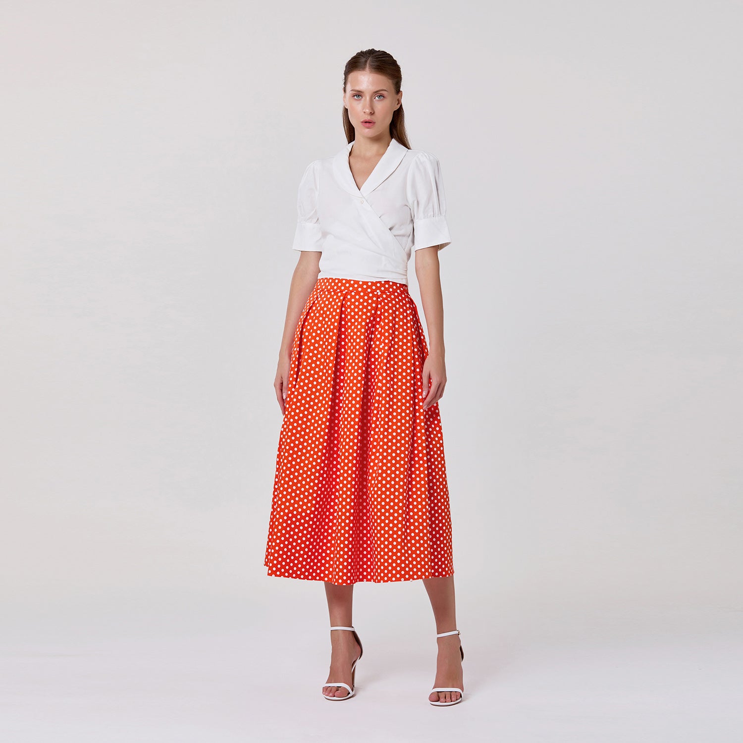 Jupe midi évasée à pois - Smart & Joy
