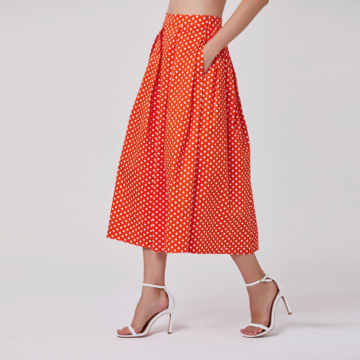 Jupe midi évasée à pois - Smart & Joy