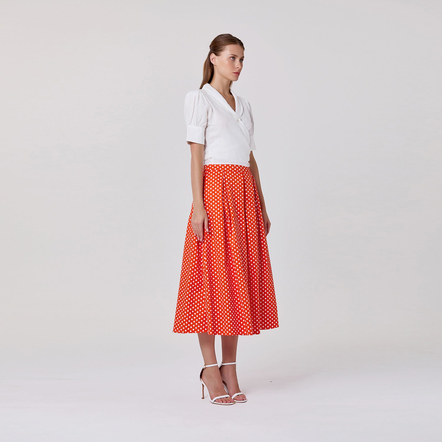 Jupe midi évasée à pois - Smart & Joy