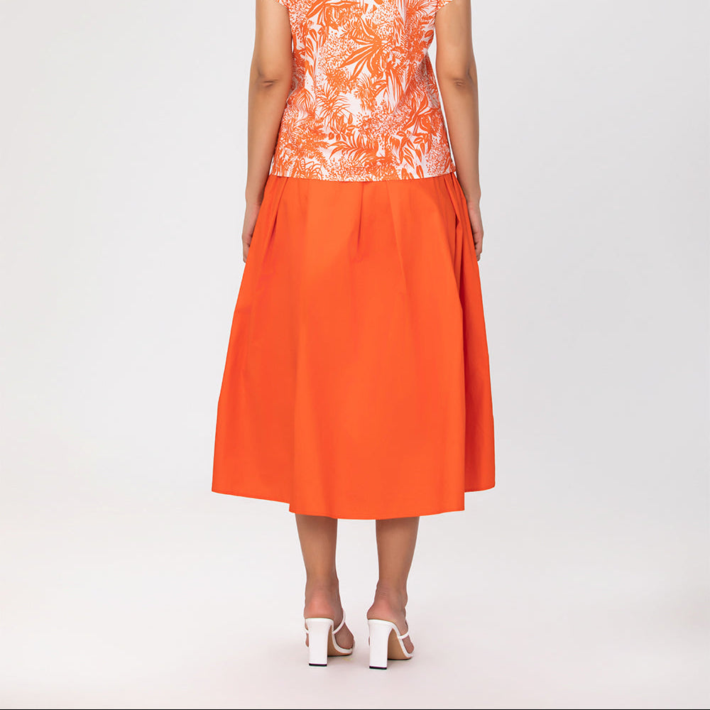 Jupe midi évasée en coton - Smart & Joy