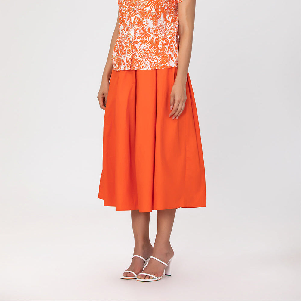 Jupe midi évasée en coton - Smart & Joy