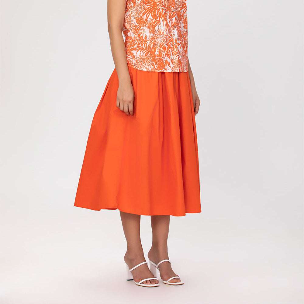 Jupe midi évasée en coton - Smart & Joy