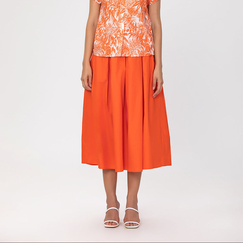 Jupe midi évasée en coton - Smart & Joy